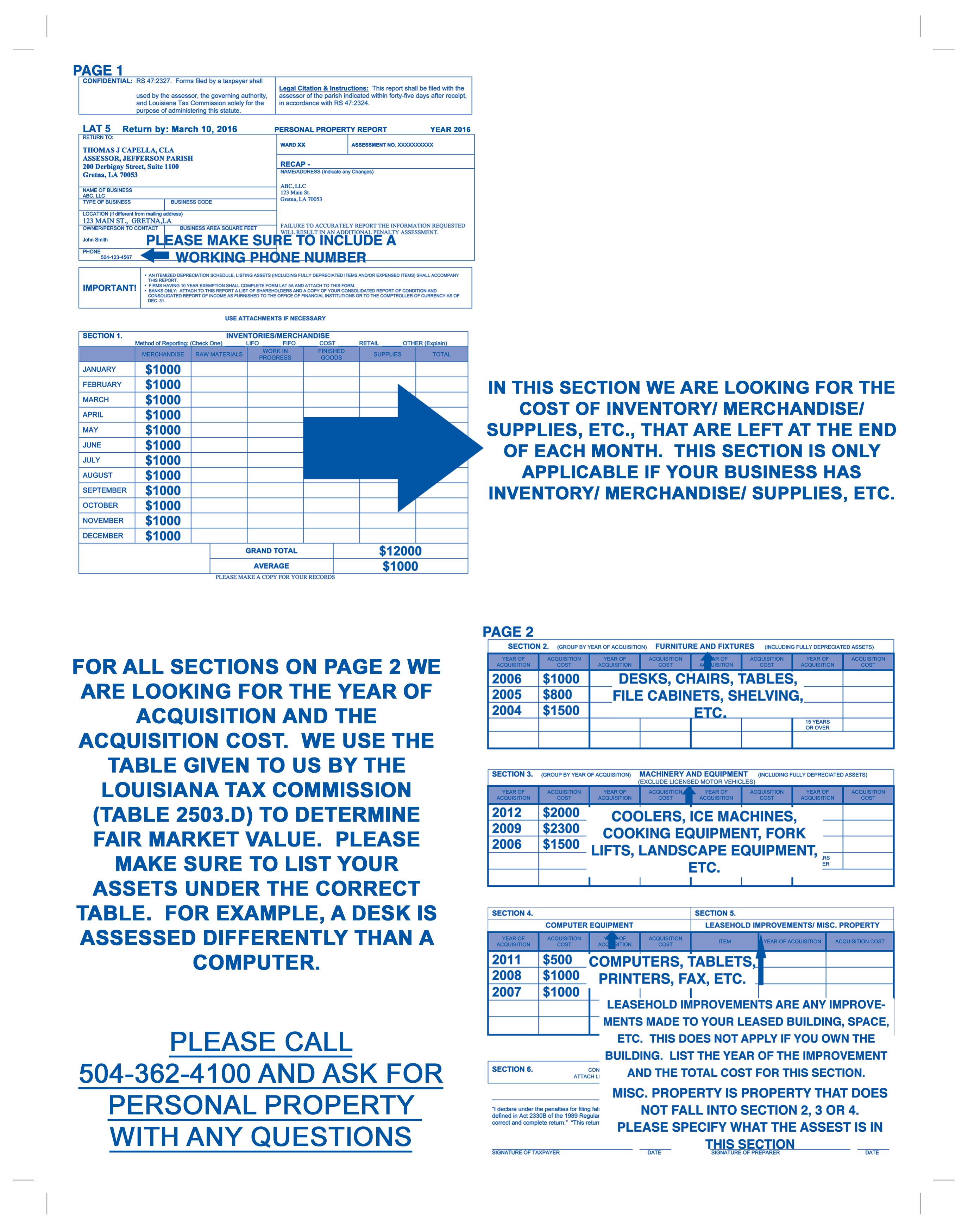 Schedule Personal Property